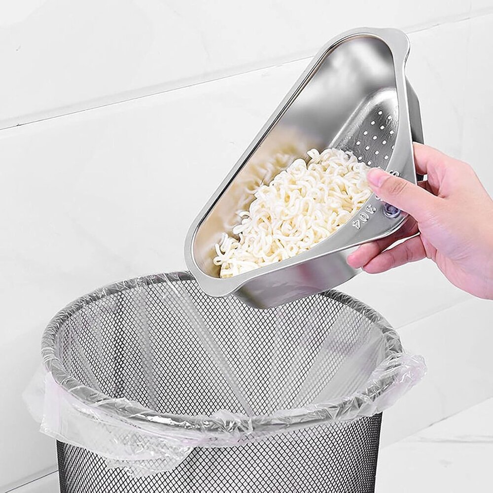 Stainless Steel Sink Strainer Basket Triangle Sink,Triangle Sink Drainer Basket - Picture 5 of 6